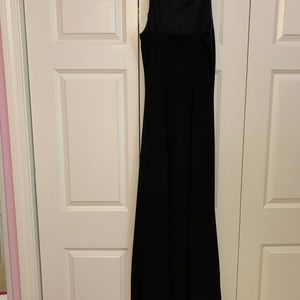 Black beaded long dress, size 10